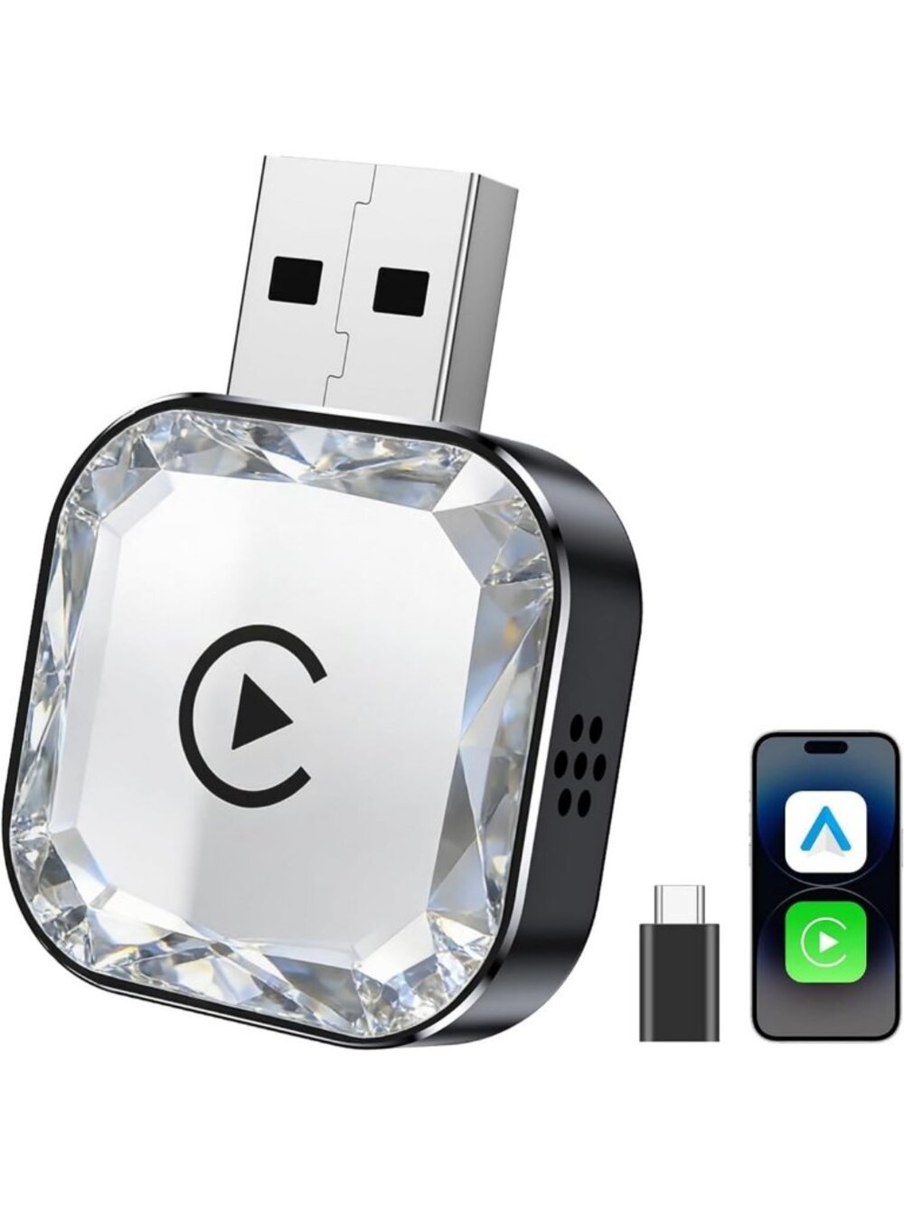 2-in-1 Wireless CarPlay & Android Auto Adapter - Fast Connect, Plug & Play